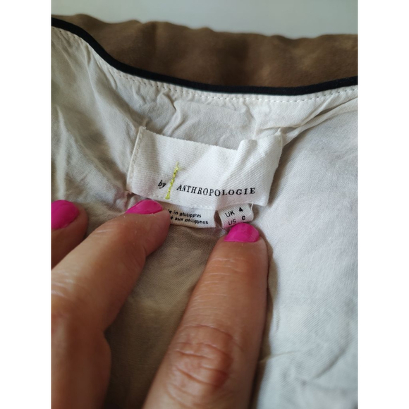 By Anthropologie Ivory Black Sleeveless Top 0 - Picture 8 of 10